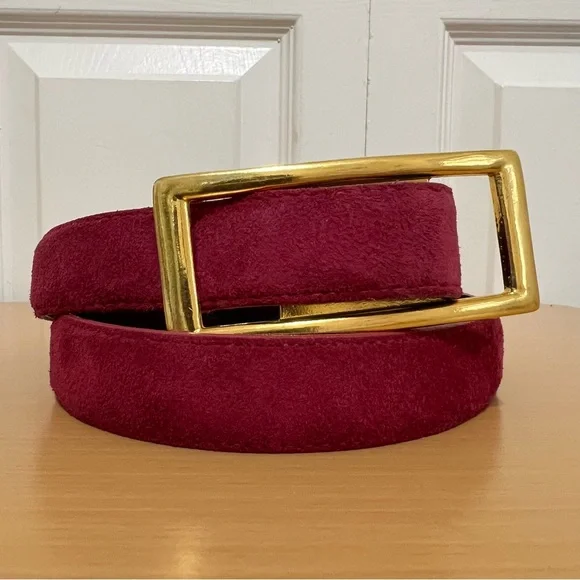 Vintage | Accessories | Vintage Pink Fuchsia Suede Leather  display picture 3